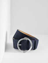 INDIGO BLUE|KENDALL GREY SUEDE BELT | Talbots online