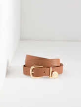 JASPER PEBBLE LEATHER CHARM BELT | Talbots sale