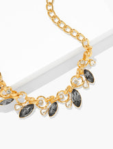 CRYSTAL GREY CHAIN & STONE STATEMENT NECKLACE | Talbots online
