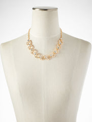 CLEAR CRYSTAL/GOLD INTERLOCKING BAGUETTE NECKLACE | Talbots near me