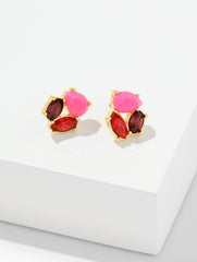 VALIANT POPPY MULTI/GOLD ECLECTIC CRYSTAL STUD EARRINGS | Talbots sale