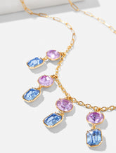 BRILLIANT PURPLE/GOLD ILLUMINATED CRYSTAL NECKLACE | Talbots discount