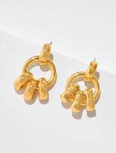 GOLD TRI LINKS DROP EARRINGS | Talbots near me