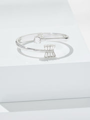 CRYSTAL/SHINY SILVER EMBELLISHED HINGE BRACELET | Talbots outlet