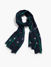 INDIGO MULTI ENCHANTING BLACK WATCH OBLONG SCARF | Talbots sale