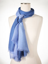 VISTA BLUE MULTI OMBRÉ OBLONG SCARF | Talbots discount