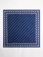 INDIA INK MULTI MEDALLION SILK SQUARE SCARF | Talbots sale