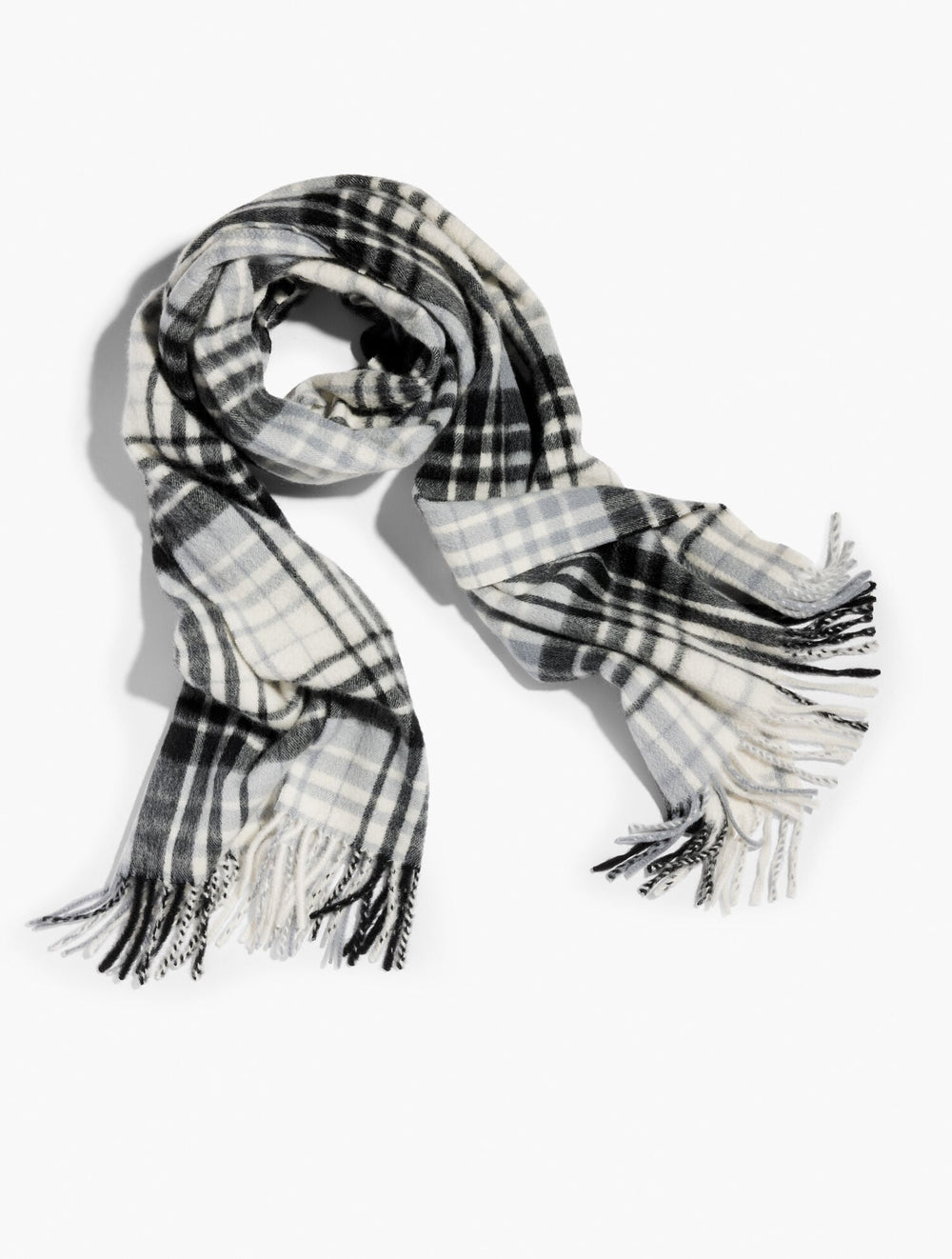 CASHMERE WATERWEAVE SCARF - SERENE PLAID | Talbots outlet