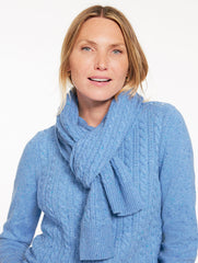 ENCHANTED BLUE MULTI|WINTER PLUM HEATHER TWEED TWEED KNIT SCARF | Talbots near me