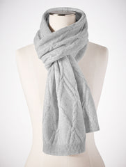 GREY SKY HEATHER/SILVER METALLIC CASHMERE SCARF | Talbots near me