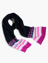 INDIGO MULTI FLOAT FAIR ISLE SCARF | Talbots on sale