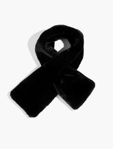 BLACK FAUX FUR PULL-THROUGH SCARF | Talbots near me