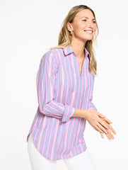 PINK FUCHSIA MULTI TUNIC POPOVER - BOLD STRIPE | Talbots for sale