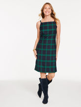 INDIGO BLUE MULTI SLEEVELESS DRESS - DASHING TARTAN | Talbots discount
