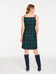 INDIGO BLUE MULTI SLEEVELESS DRESS - DASHING TARTAN | Talbots sale