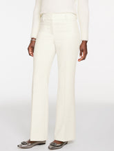 IVORY FLARE LEG TAILORED STRETCH PANTS | Talbots US