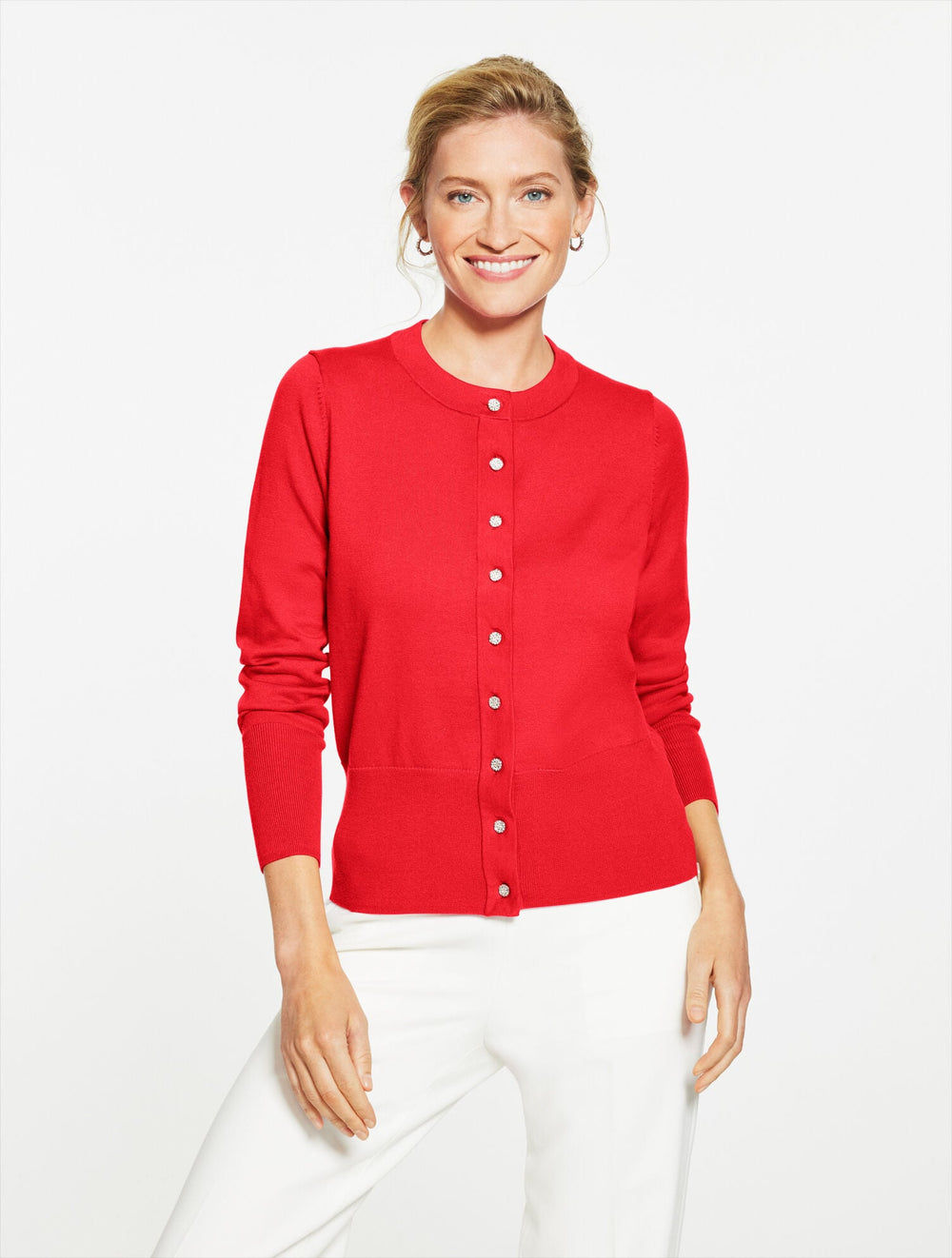 BLACK|BRILLIANT PURPLE|IVORY|RED POP|VIOLET ROSE OCCASION CARDIGAN | Talbots near me