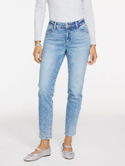 AVALON WASH SLIM ANKLE RHINESTONE JEANS - AVALON WASH | Talbots US