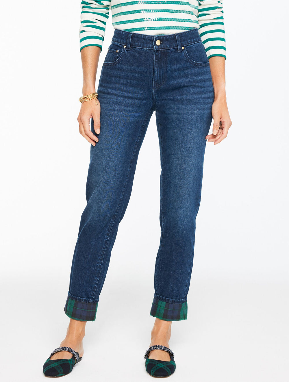 TARTAN WASH EVERYDAY RELAXED JEANS - TARTAN CUFF | Talbots near me