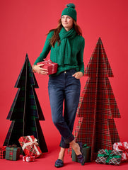 TARTAN WASH EVERYDAY RELAXED JEANS - TARTAN CUFF | Talbots near me