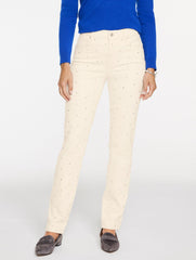NATURAL STRAIGHT LEG RHINESTONE JEANS | Talbots on sale