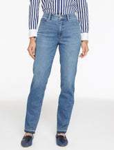 MESEROLE WASH STRAIGHT LEG DROP HEM JEANS - MESEROLE WASH | Talbots US