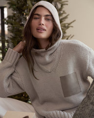 BALTIC SEA|OYSTER SHELL COTTON BLEND POCKET HOODIE | Talbots on sale