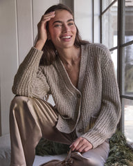 NIGHTENGALE W/LUREX LUREX BLEND SHAKER STITCH CARDIGAN | Talbots discount