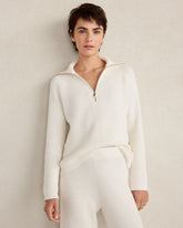 IVORY ORGANIC COTTON CASHMERE WAFFLE PULLOVER | Talbots outlet