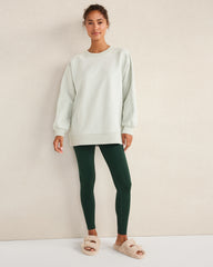 NIGHTENGALE|NORTH SEA|SALTY GREEN CLOUD FLEECE CREWNECK SWEATSHIRT | Talbots for sale