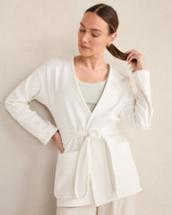 IVORY SOFT-BRUSHED FLEECE WRAP | Talbots on sale