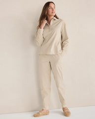 LIGHT ASH COTTON CORDED TOP | Talbots on sale