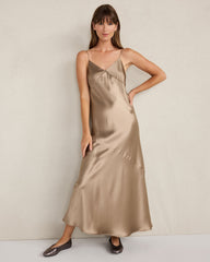 NIGHTENGALE LUXE SILK SLIP DRESS | Talbots online