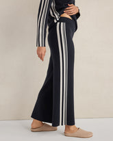 NIGHTFALL/FULL MOON SPORTY STRIPE STRAIGHT LEG PANTS | Talbots for sale