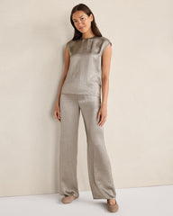 NIGHTENGALE LUXE CRINKLE SHINE PANTS | Talbots sale