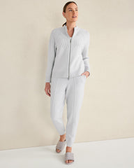 GLACIER FROST ORGANIC COTTON BLEND PINTUCK JOGGERS | Talbots sale