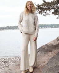SEED DIAMONDS LIGHT ASH ORGANIC COTTON BLEND DIAMOND STITCH SWEATER | Talbots on sale