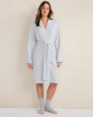 GLACIER FROST|NIGHTFALL|PEWTER HEATHER BROS|SALTY GREEN HTHR ORGANIC COTTON JERSEY ROBE | Talbots sale