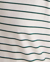IVORY/HUNTER STRIPE ORGANIC COTTON JERSEY STRIPE PANTS | Talbots outlet