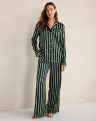 HUNTER MULTI PINSTRIPE WASHABLE SILK PINSTRIPE PAJAMA TOP | Talbots for sale