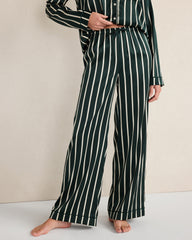 HUNTER MULTI PINSTRIPE WASHABLE SILK PINSTRIPE PAJAMA PANTS | Talbots US