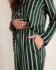 HUNTER MULTI PINSTRIPE WASHABLE SILK PINSTRIPE PAJAMA PANTS | Talbots US