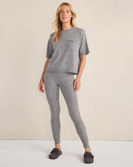 CUMULUS GREY CASHMERE RIB KNIT LEGGINGS | Talbots for sale