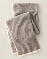 BURNT TOFFEE HTHR/CREAM|LT SLATE HTHR/CREAM FEATHERWEIGHT CASHMERE STRIPED SCARF | Talbots sale