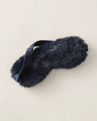 BEIGE|NIGHTFALL|OAT FAUX FUR + SILK EYE MASK | Talbots for sale