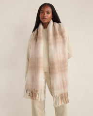 BLUE SAGE MULTI|CAMEL MULTI OVERSIZED PLAID SCARF | Talbots online