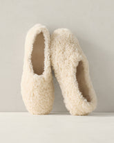 NATURAL SHEARLING AND SUEDE SLIPPERS | Talbots US