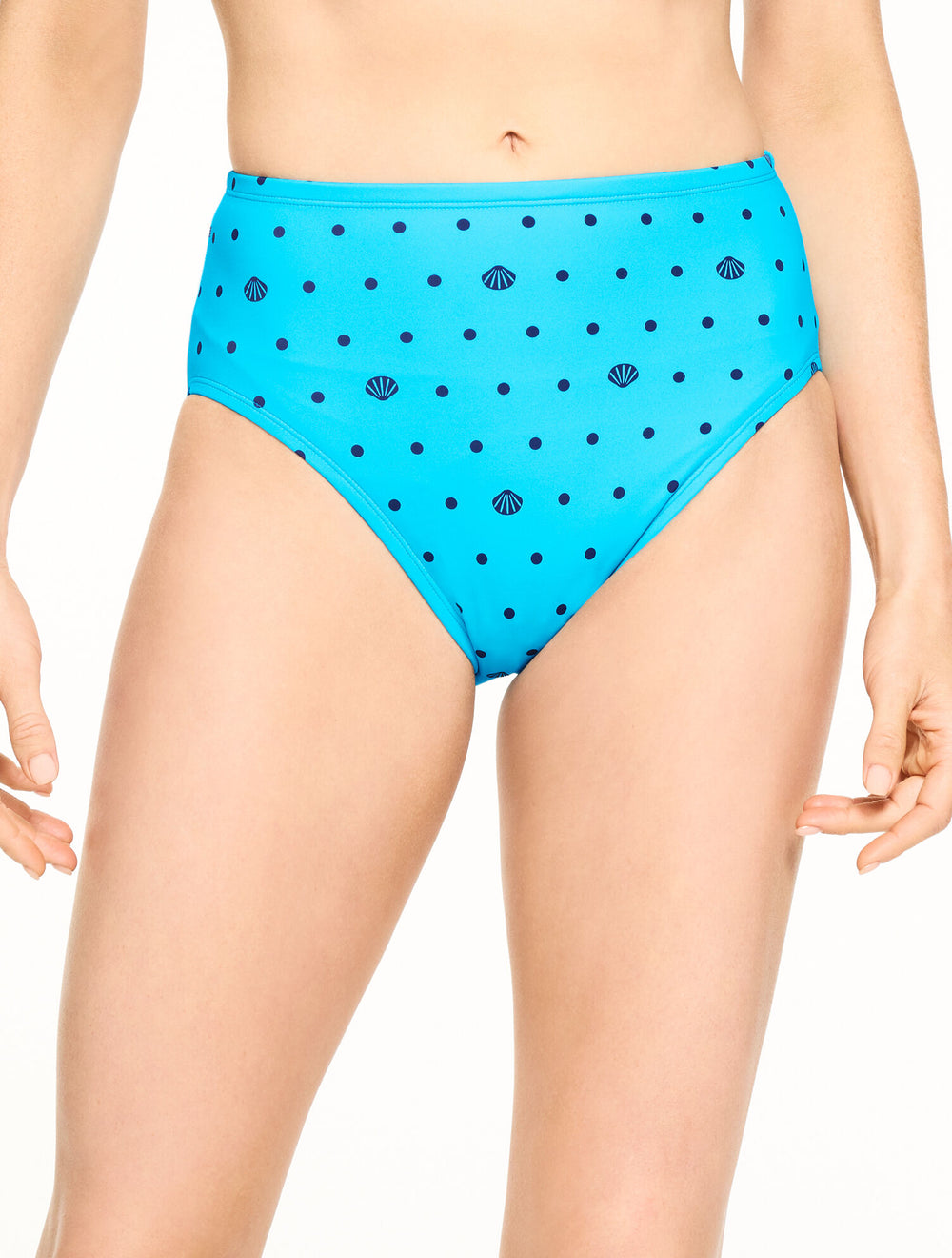 POOL BLUE/INDIA INK MIRACLESUIT® DIAMOND BASIC BRIEF - SEASHELL DOT | Talbots online