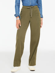 BURNT OLIVE STRAIGHT LEG PULL-ON PANTS | Talbots sale
