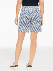 WHITE/INDIA INK RELAXED CHINO SHORTS - GRAPHIC LEAVES | Talbots for sale